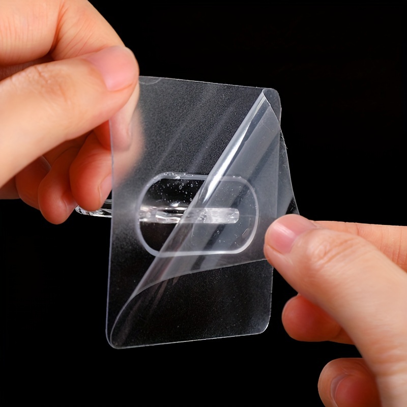 Transparent Round Ring Plastic Hooks Self adhesive Storage - Temu
