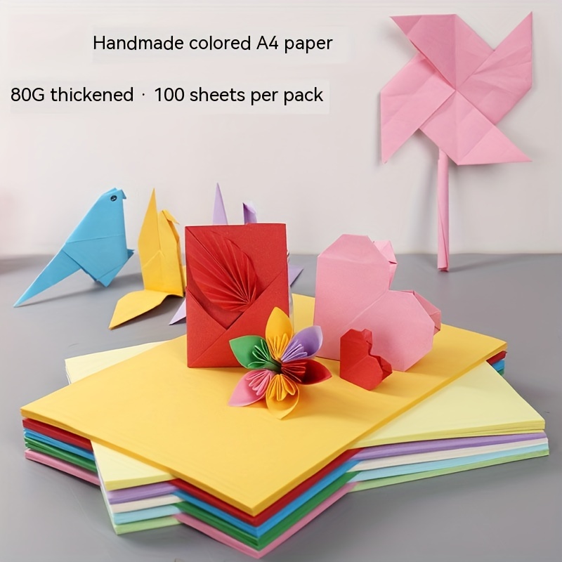 200 Sheets Colored Paper, A4 Origami Paper Colored Copy Paper Printer Paper  for DIY Craft Kids Scrapbook School Office Printing 8.3 X 11.7, 20