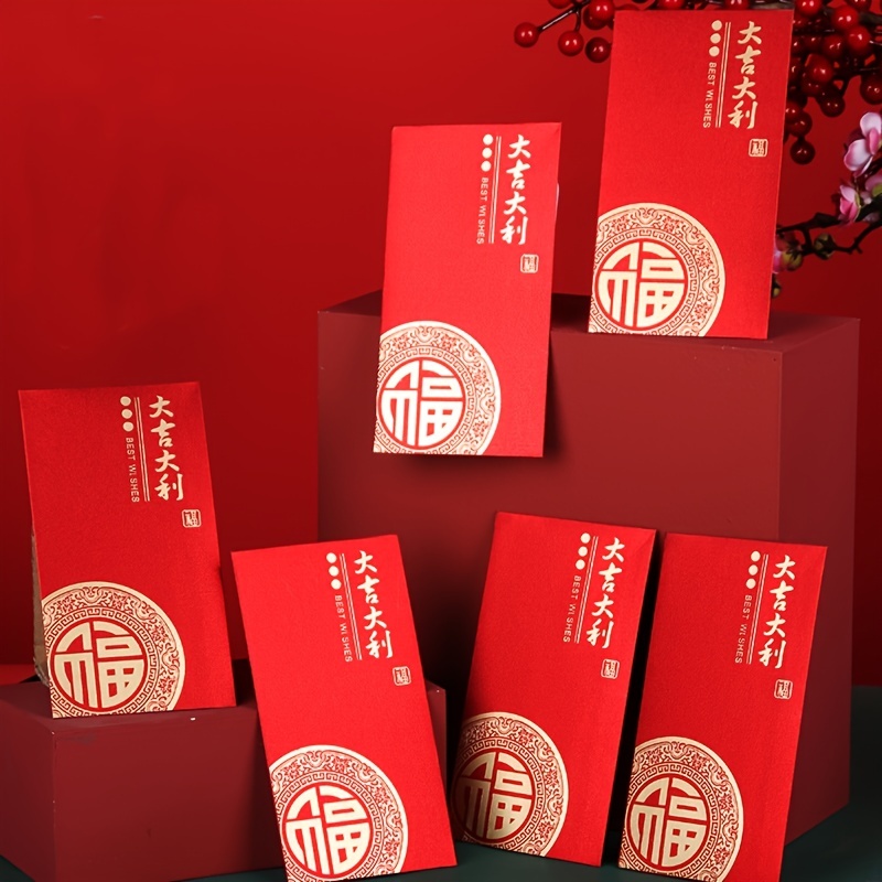 1 Pack 4pcs Chinese Red Packet Lucky Money Chinese New Year Gift