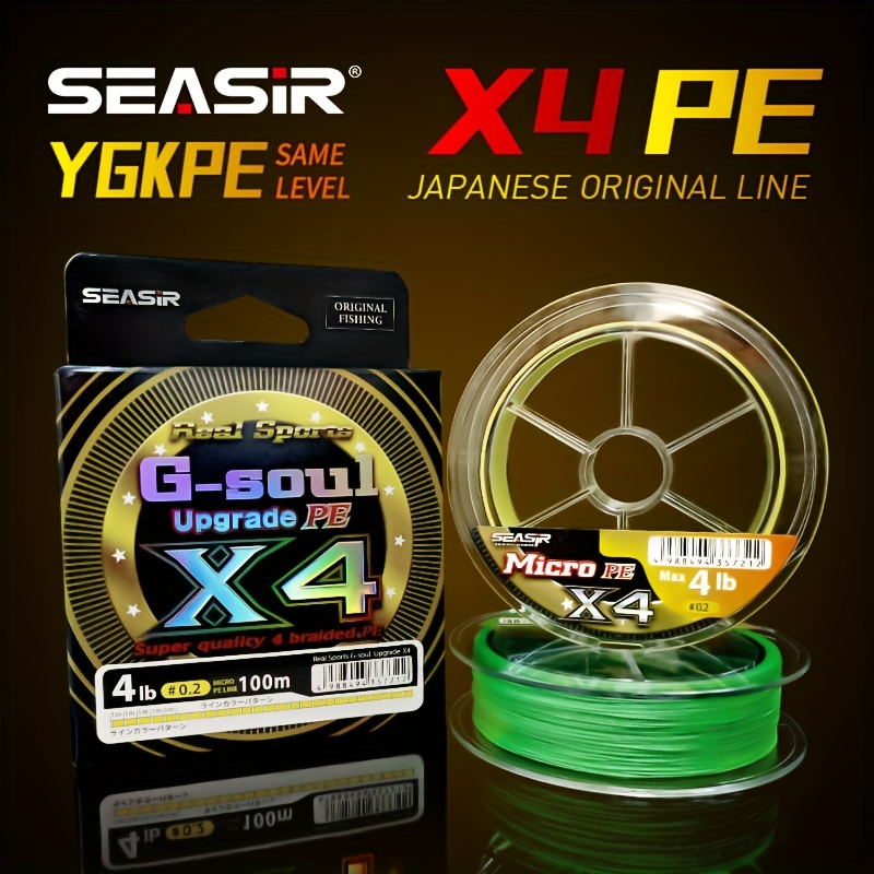 * X4 YGKPE Upgrade Micro 4 Braided Fishing Line, 3937.01inch Multifilament  PE Line, Strong Lure Fishing Line