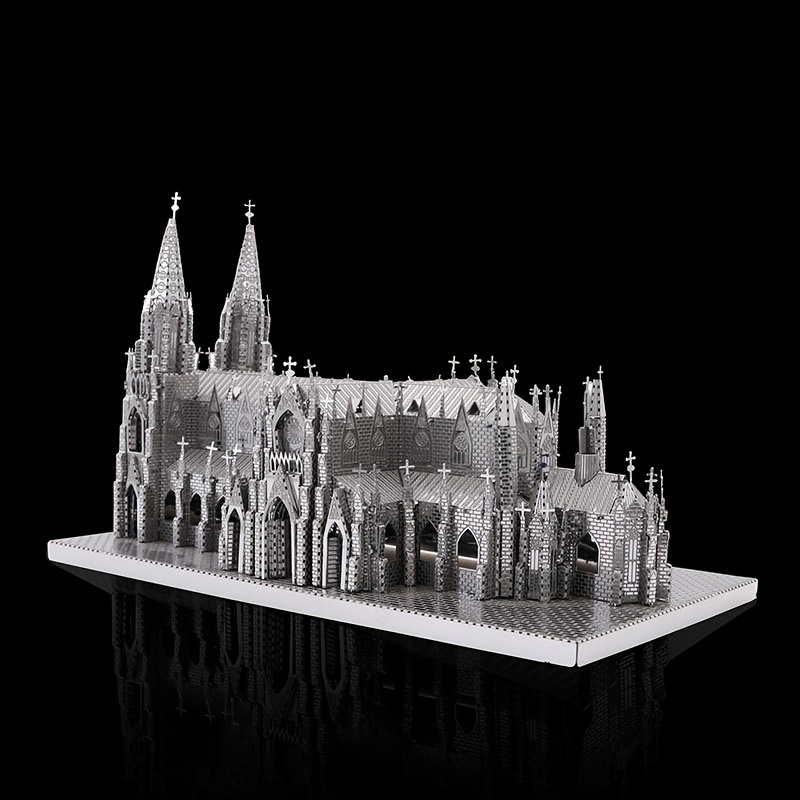3D Metal Jigsaw Puzzle St Patrick's Cathedral Model DIY Kit