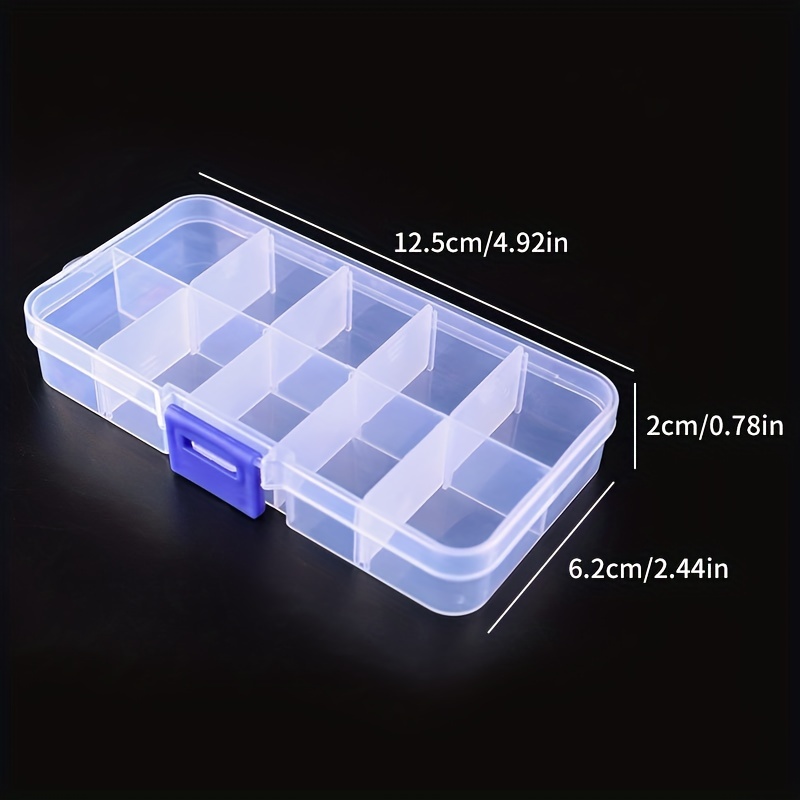 10 Grid Clear Plastic Compartment Organizer Storage Case