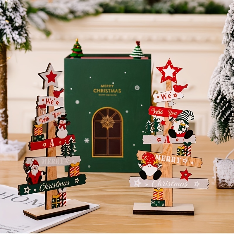 1pc, Wooden Crafts Ornaments Christmas Home Cabin Nordic Living Room  Decoration Wood Products Miniature Ornaments, Scene Decor, Festivals Decor,  Room