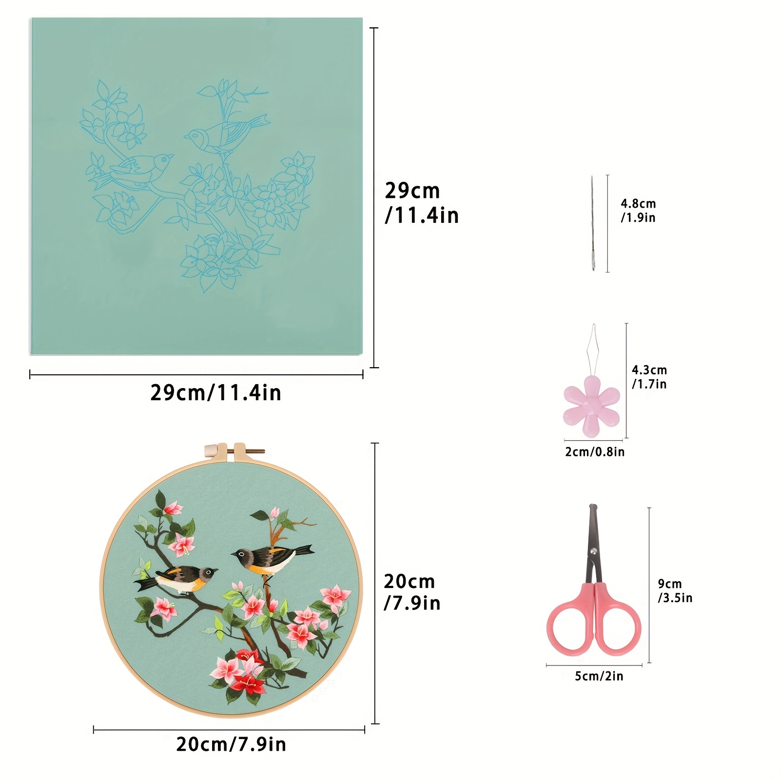 easy-to-use diy embroidery kit flower pattern