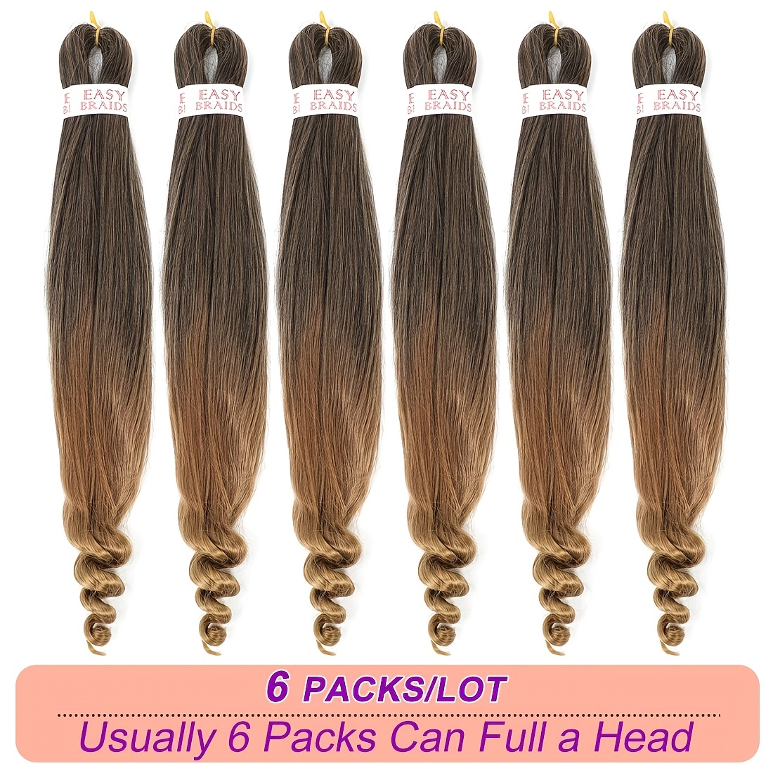 Blonde Braiding Hair 24 Inch Prestretched Braiding Hair Synthetic