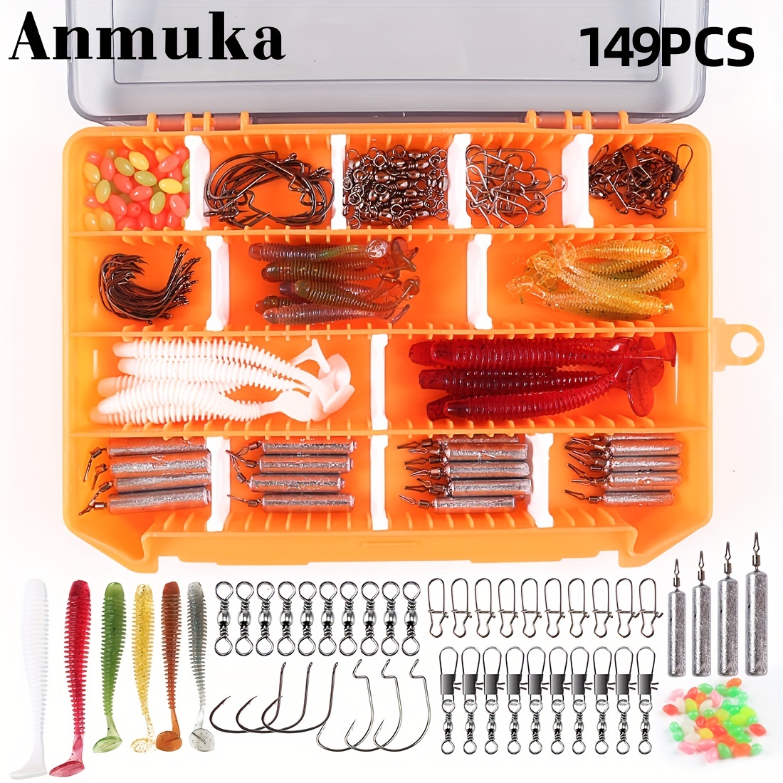 Complete Fishing Kit Tackle Box Pliers Hooks Swivels Perfect - Temu