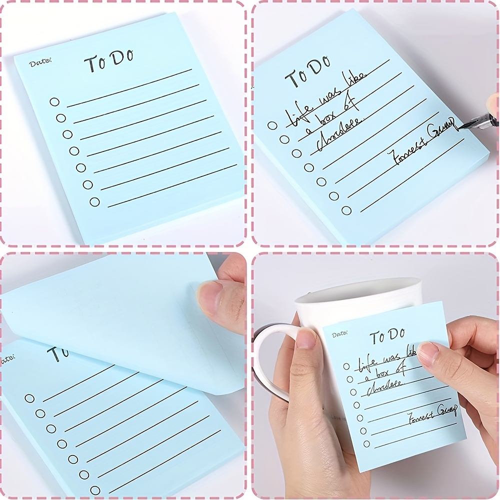 2 Pads Large Sticky Notes (9 Colors Optional) /pad Lined - Temu