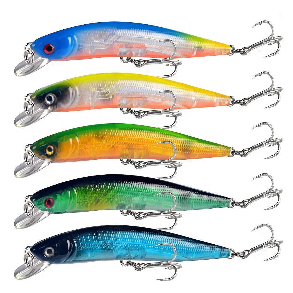 5pcs 10cm Minnow Fishing Lure with 3D Eyes and Floating Design - Perfect  for Catching More Fish