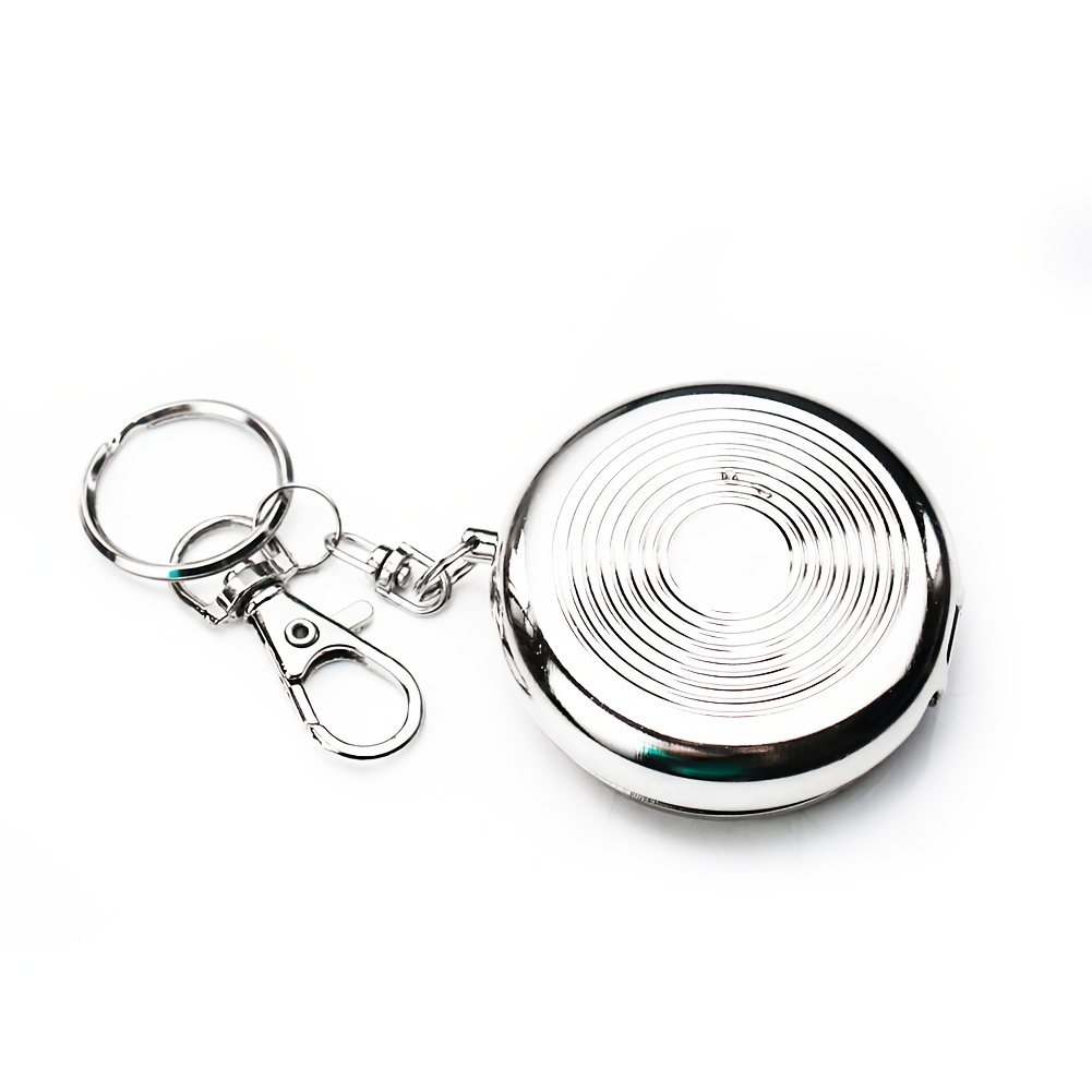 1pc Mini Alloy Ashtray With Keychain Round Portable Alloy - Temu