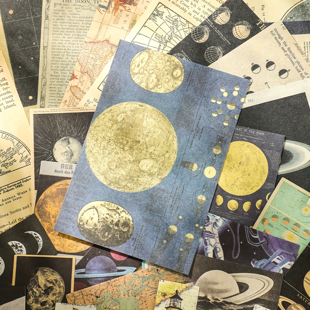 Universe Series Scrapbook Supplies Vintage Scrapbook Paper - Temu