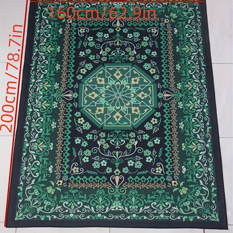 Vintage Boho Green Area Rugs Anti-Skid Soft Carpet