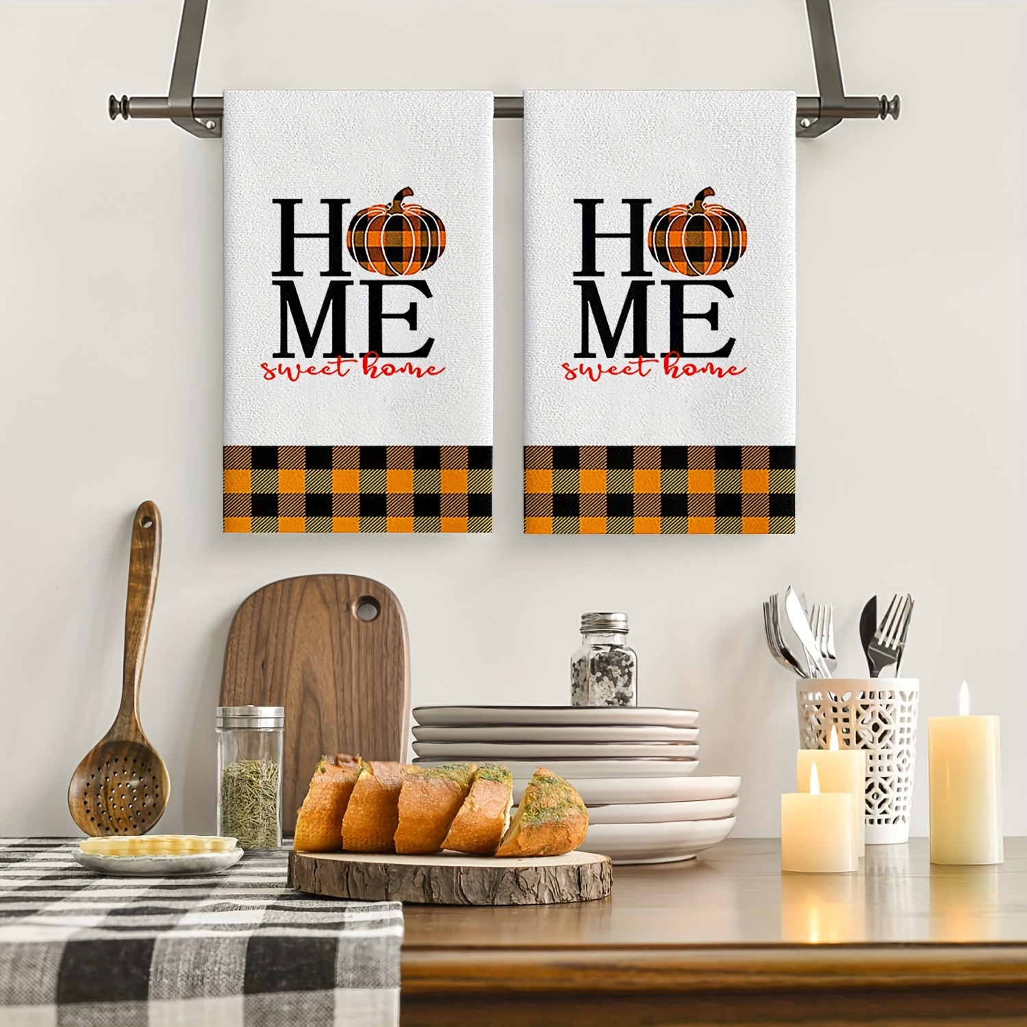 Decorative Thanksgiving Hanging Kitchen Towels (T1)