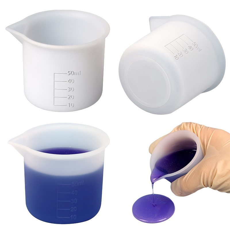 Silicone Measuring Cups for Epoxy Resin, Reusable Mixing Cups Jugs Resin  Cast US