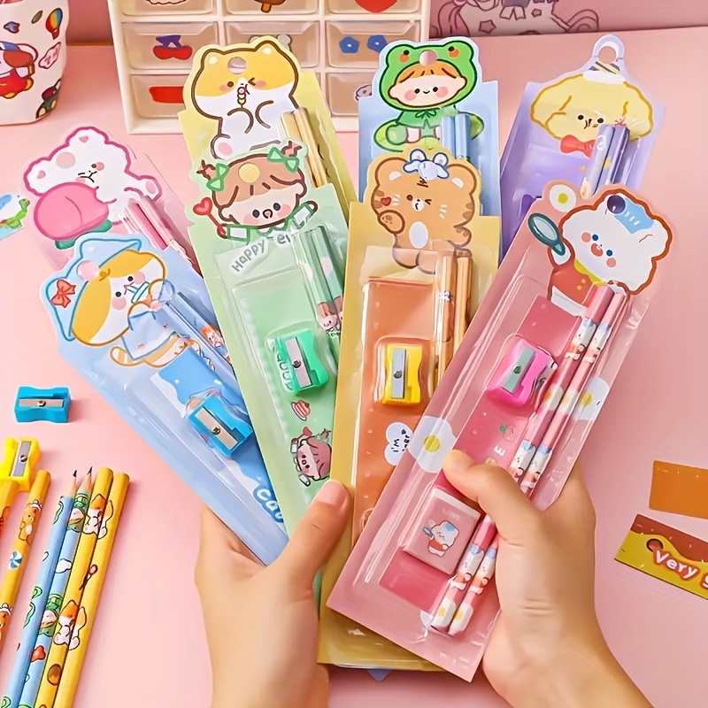 Pen- Erasers Compatible With Kids, 6 Pack, Eraser With Cover And Roller,  School Supplies, Erasers, Kids Erasers, Pencil Eraser, Cute Erasers, Kids  Sch