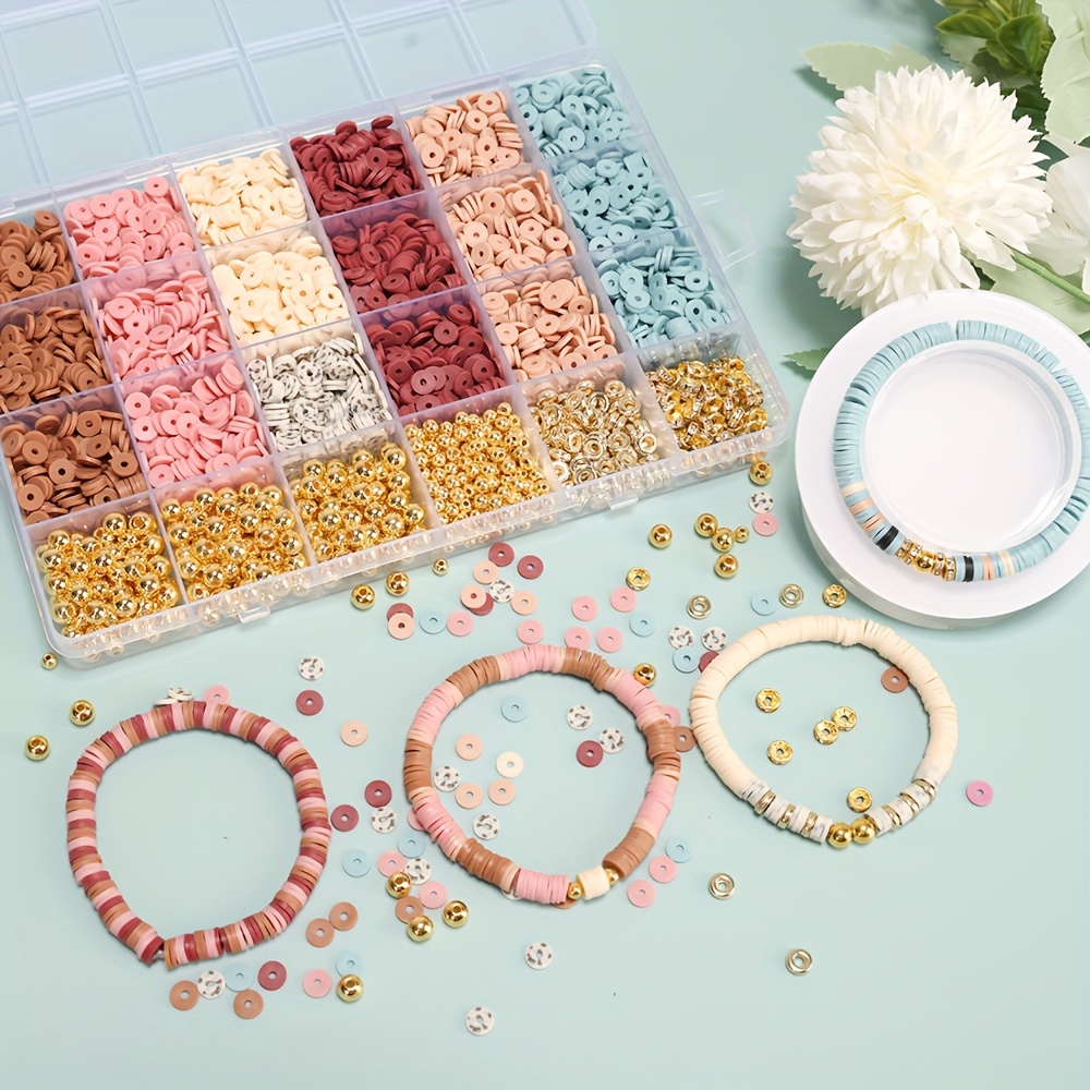 Clay Beads Bracelet Kit Friendship Bracelet Making Kit Girls - Temu Canada