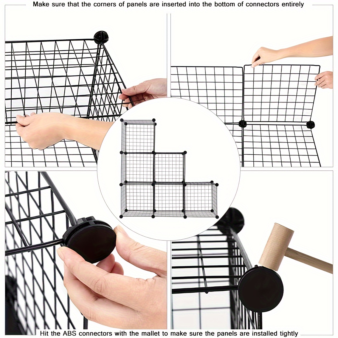 1 Set Organizzatore Di Stoccaggio Da 12 Cubi, Ripiani Portaoggetti In  Metallo A Cubo Di Filo, Scaffale Per La Casa, Organizzatore Modulare  Impilabile