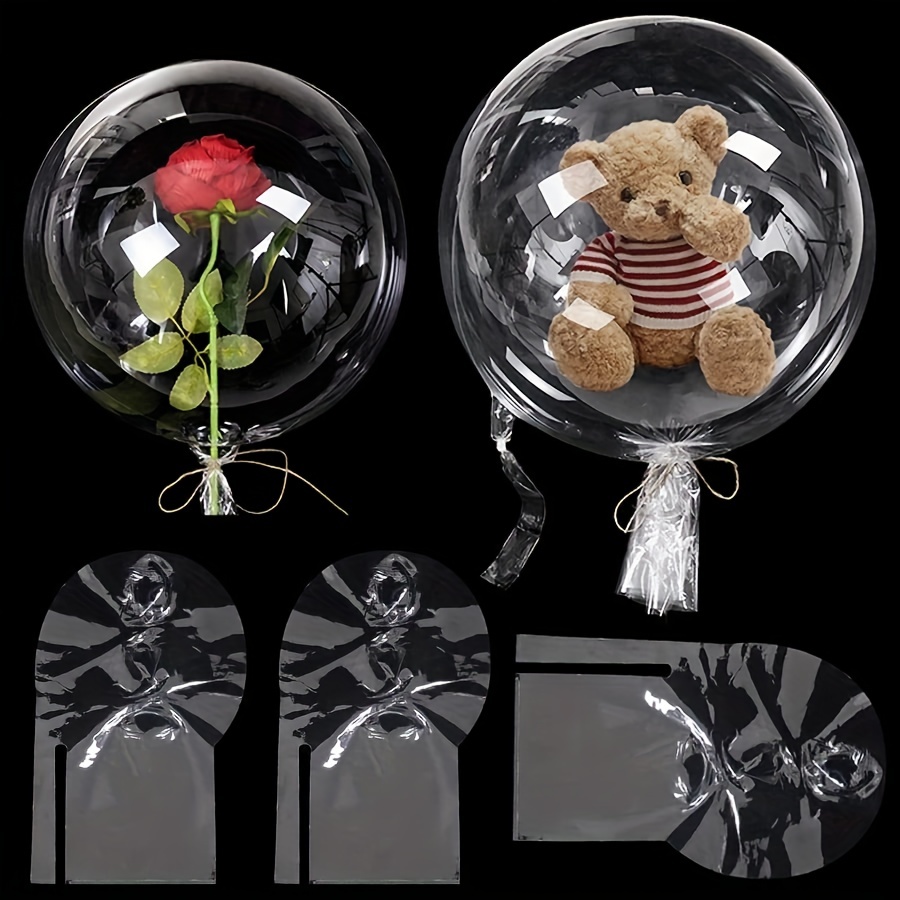 

12pcs Stretched Version 30-inch Double-port Transparent Bobo Balls Rose Snacks Bobo Balls Romantic Birthday Party Scene Decoration Halloween,thanksgiving And Christmas Gift Easter Gift