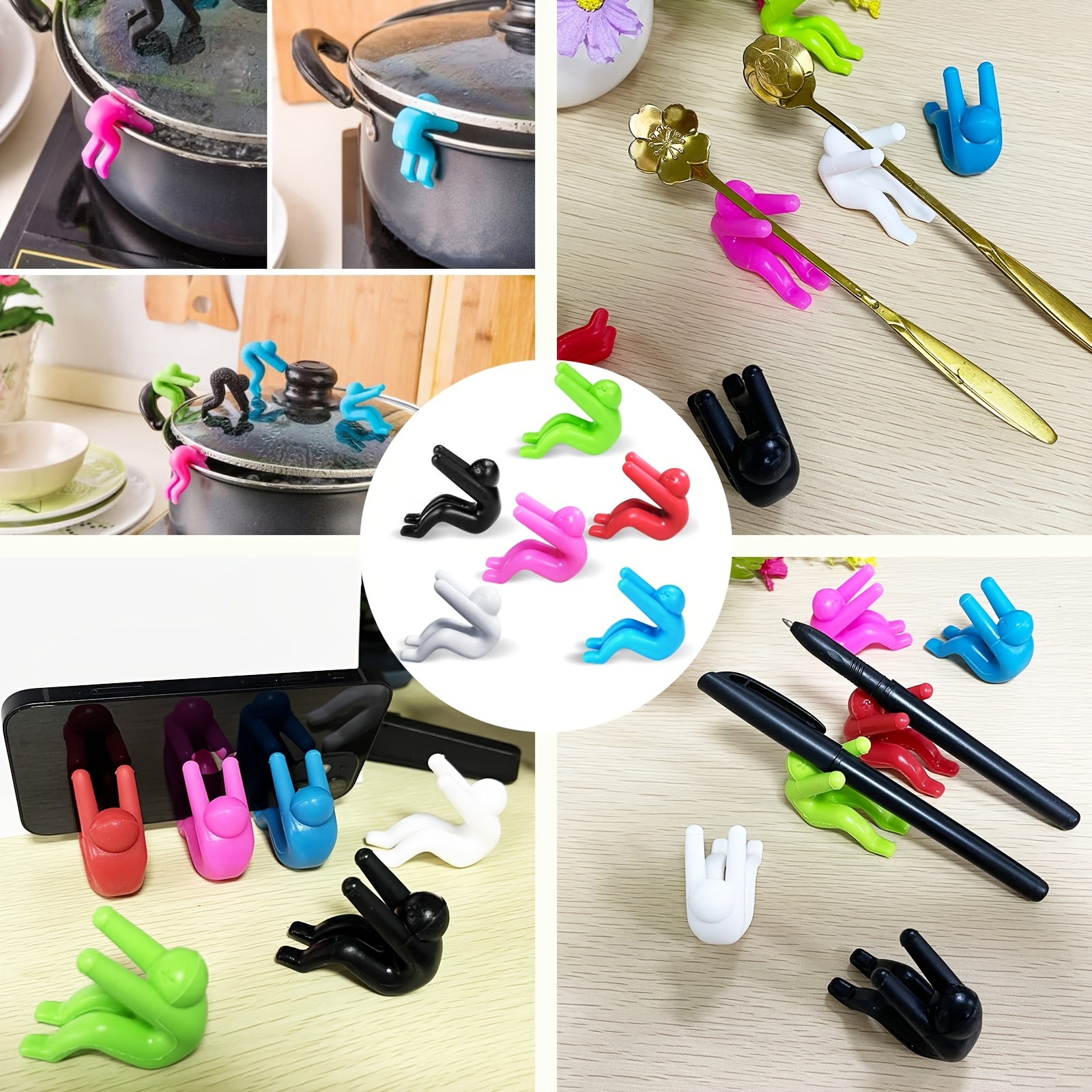 Lid Holder, Silicone Anti-overflowing Pot Side Clips, Kitchen Accessories -  Temu