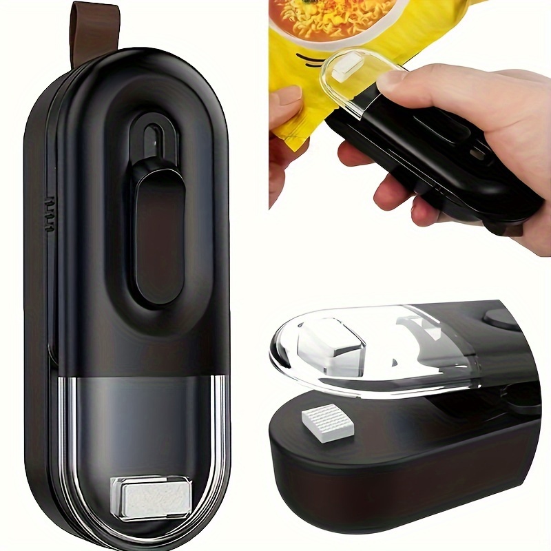 Portable Handheld Chip Bag Sealer, 2 in 1, Heat Vacuum Sealer