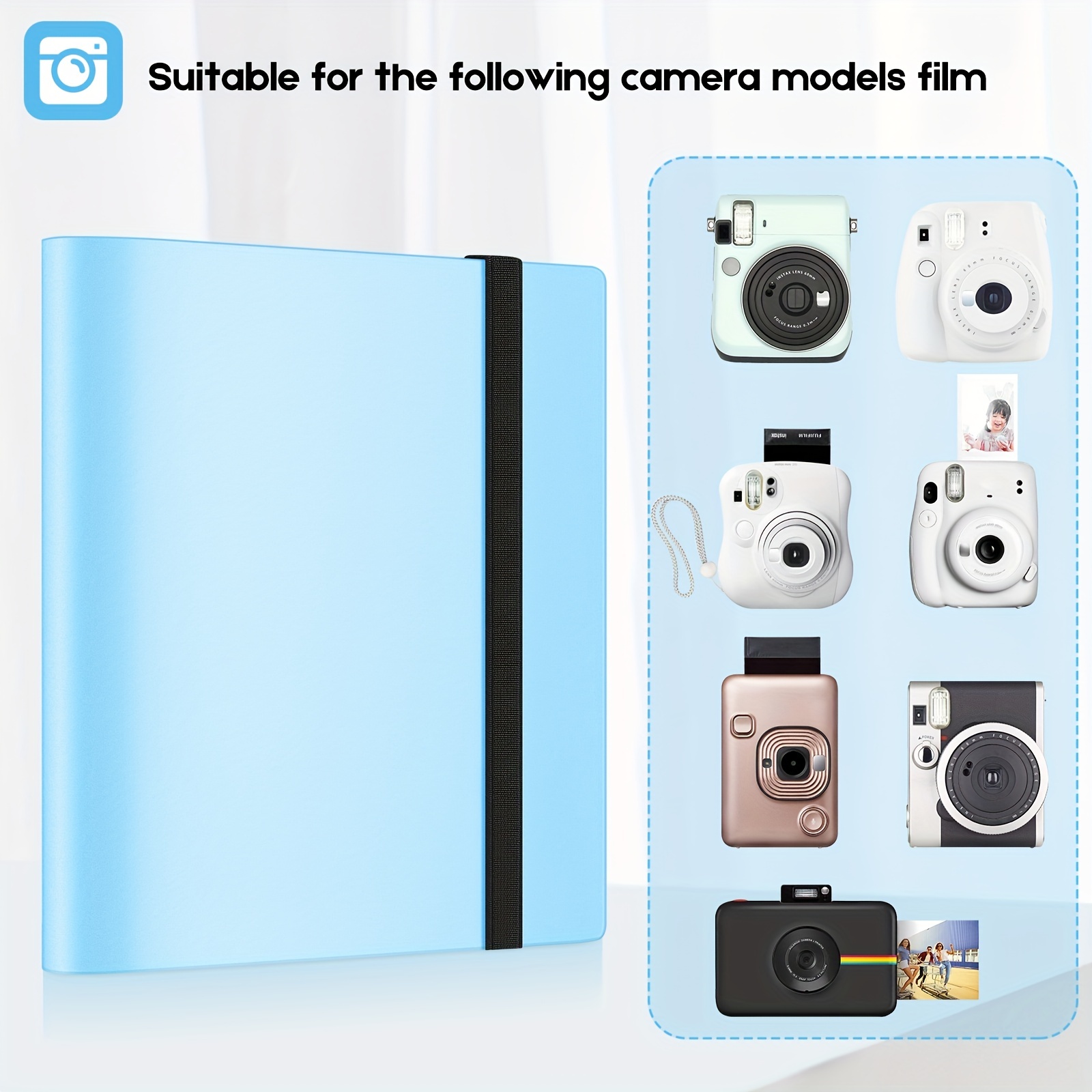Ablus Mini álbum de fotos de 160 bolsillos para cámara Fujifilm Instax  Mini, Polaroid Snap, Z2300, cámaras instantáneas SocialMatic e impresora