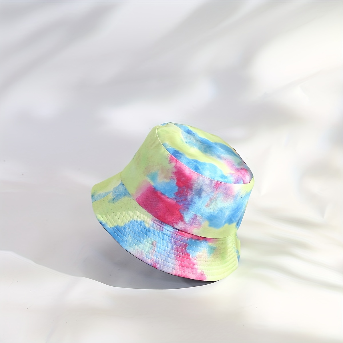 Tie Dye Print Bucket Hat Reversible Sunscreen Beach Fisherman Cap