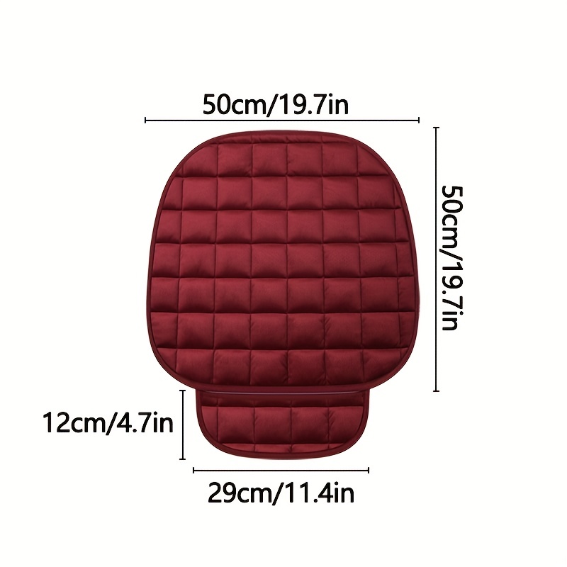 Universal Car Seat Cushion, Formal Driver Seat Cushion With Storage Bag,  Silicone Non-slip Bottom Thickened Winter Short Plush Car Seat Cushion -  Temu