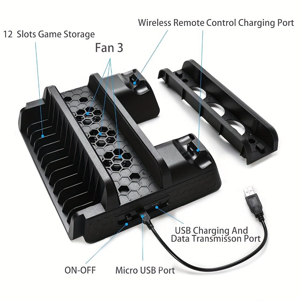  PS4 Stand Cooling Fan Station for Playstation 4/PS4