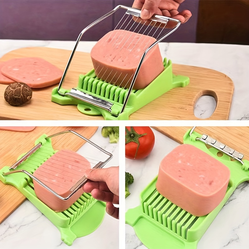 Luncheon Meat Slicer, Boiled Egg Fruit Soft Cheese Slicer, Stainless Steel  Wires