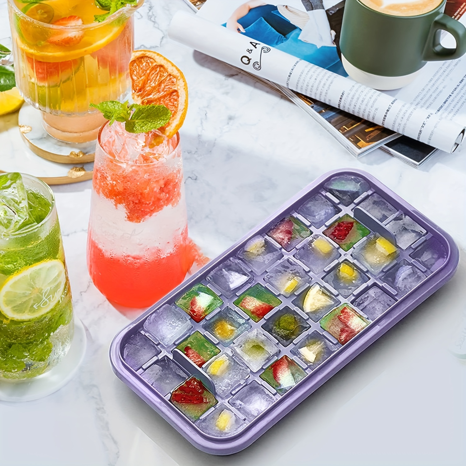 Silicone Square Ice Tray Refrigerator Ice Box Household Reusable Mini Ice  Cube Mold Kitchen Tools Accessories Ice Cream Tubs - AliExpress