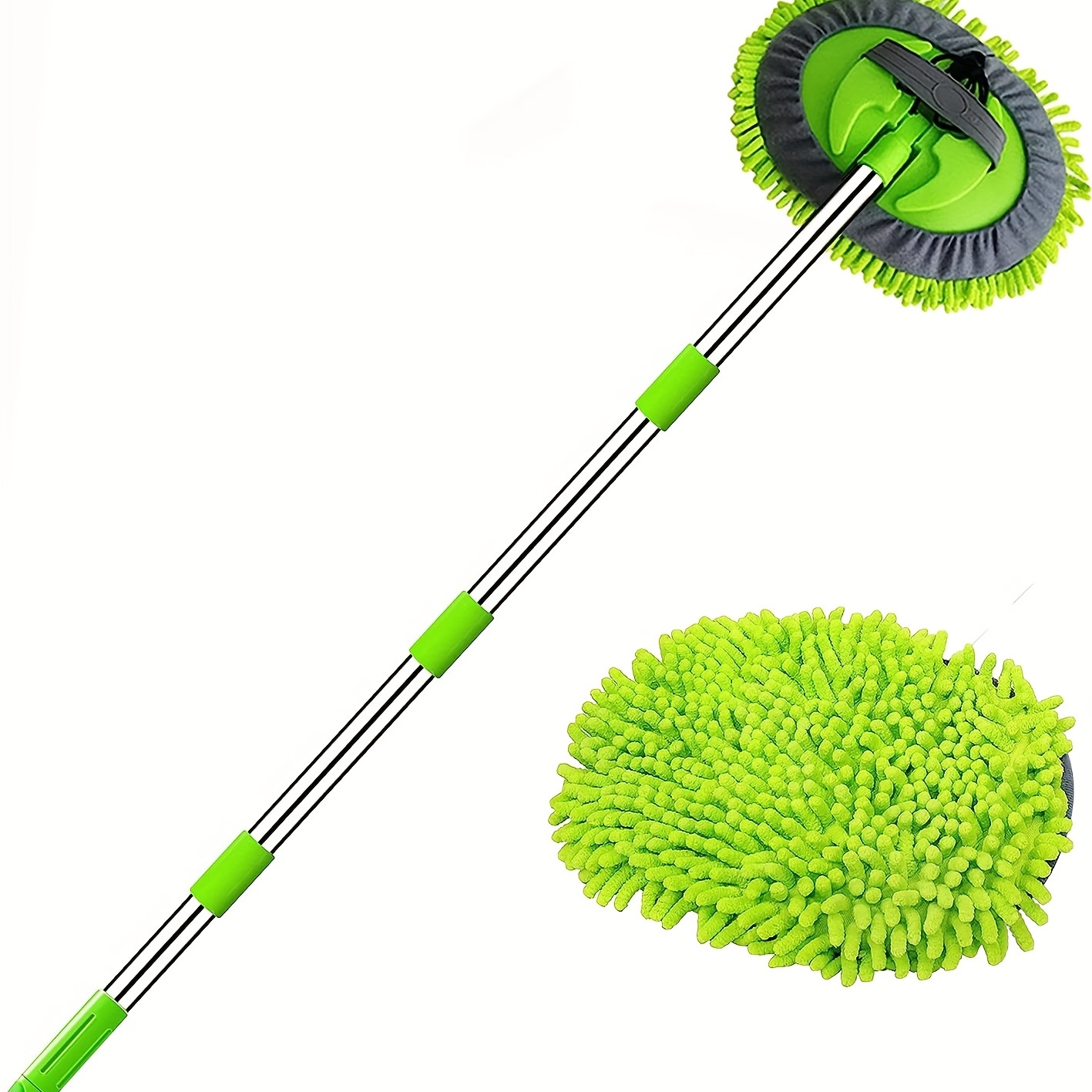 

63"car Wash Brush Mop With Long Handle Kit For Washing Detailing Cleaning Tool N Automotive Truck Suv Rv Trailer Sponge Duster Mitt Not Hurt Paint