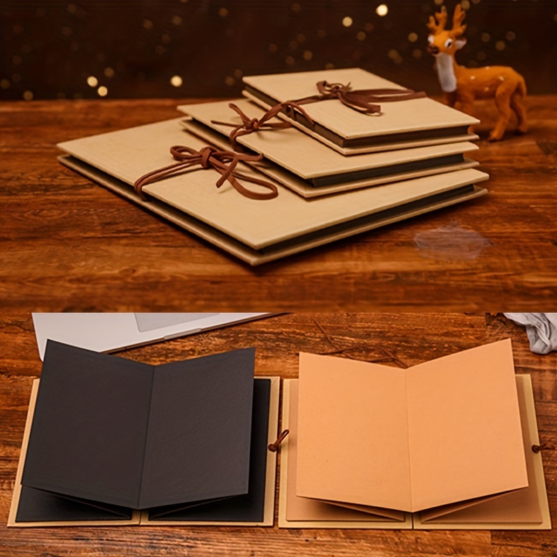 Álbum de fotos pequeño de bricolaje plegable en acordeón, libro de recuerdo  en crecimiento de papel kraft, regalo creativo, 34 páginas, 11,5x18cm -  AliExpress
