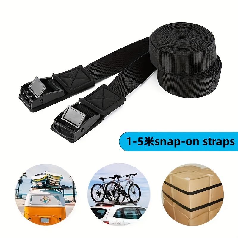 2 Pcs Lashing Straps with Buckles Vehicle Rope Car Packing Straps Lashing  Straps Luggage Cargo Tie Down Strap Buckle Straps Auto Bungees Surfboard