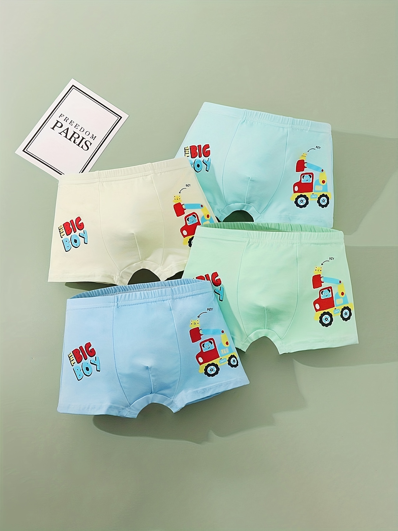 Toddler Kid Boys Underwear Soft Breathable Cartoon Cars - Temu