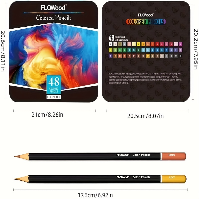 Shuttle Art 172 Colored Pencils, Soft Core Color Pencil Set for Adult Coloring Books Artist Drawing Sketching Crafting