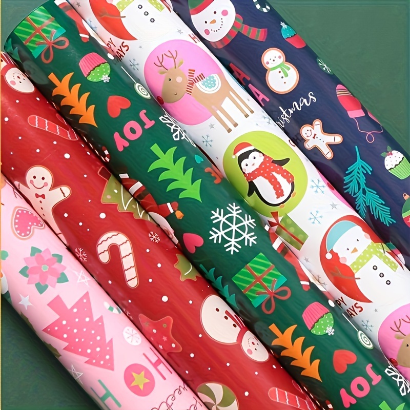 Wrapping Paper With Different Christmas Patterns And 2 - Temu