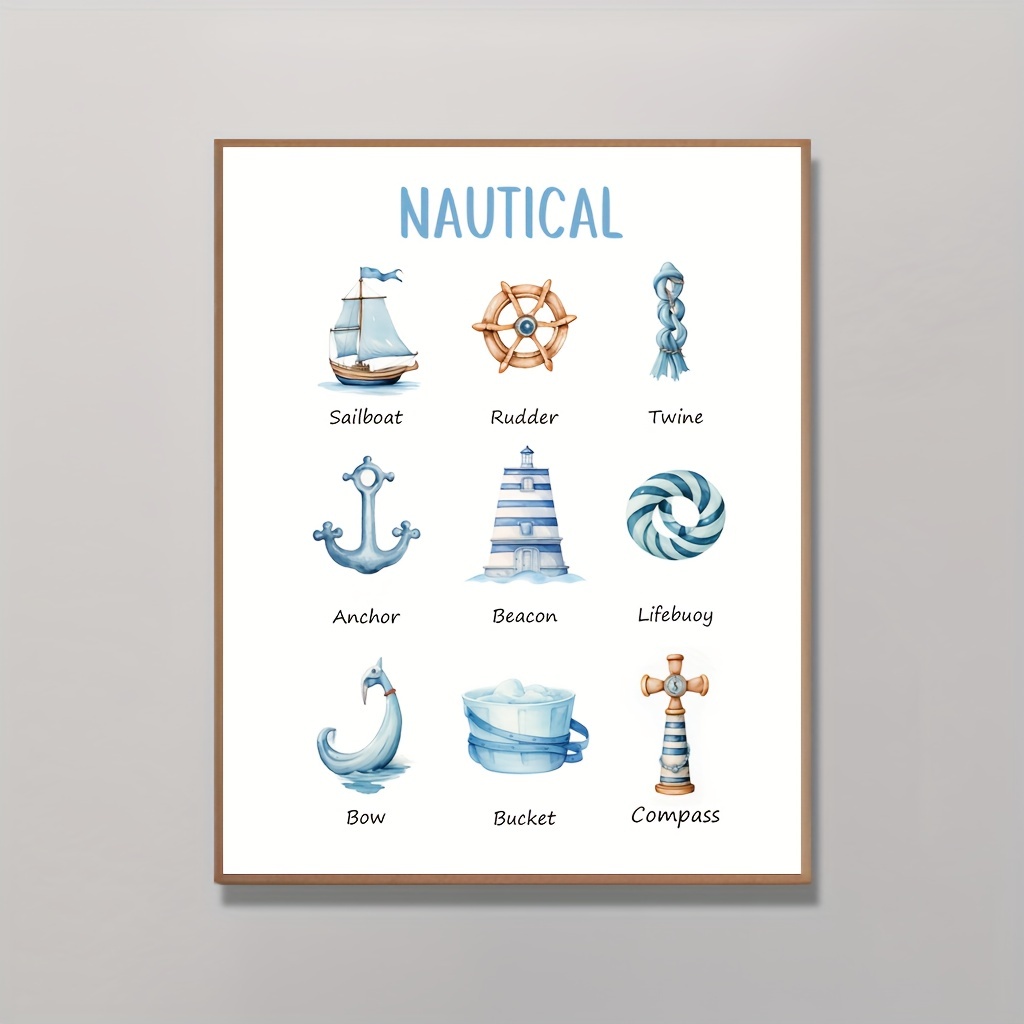 Nautical Nursery Wall Prints Wall Decor Nautical Theme Digital