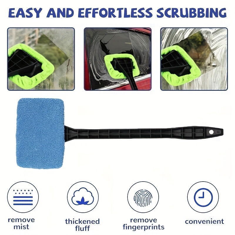 Microfiber Car Window Cleaning Tool With Extendable Handle - Temu