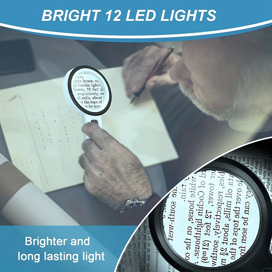 27mmmagnifying Glass With Light Luminous Magnifying Glass - Temu