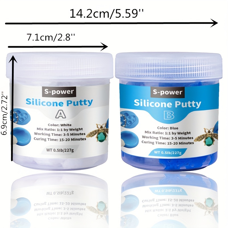 Silicone Plastique DIY Silicone Mold Making Kit, Super Easy 1:1 Mix Putty,  3/4 L