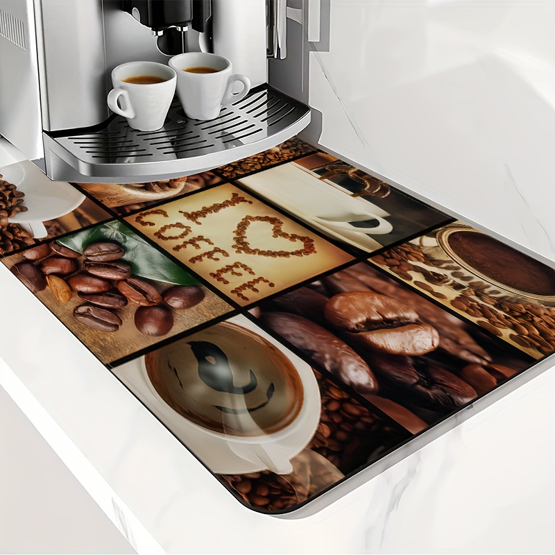 Coffee Maker Mat For Kitchen Counter Protector Retro - Temu