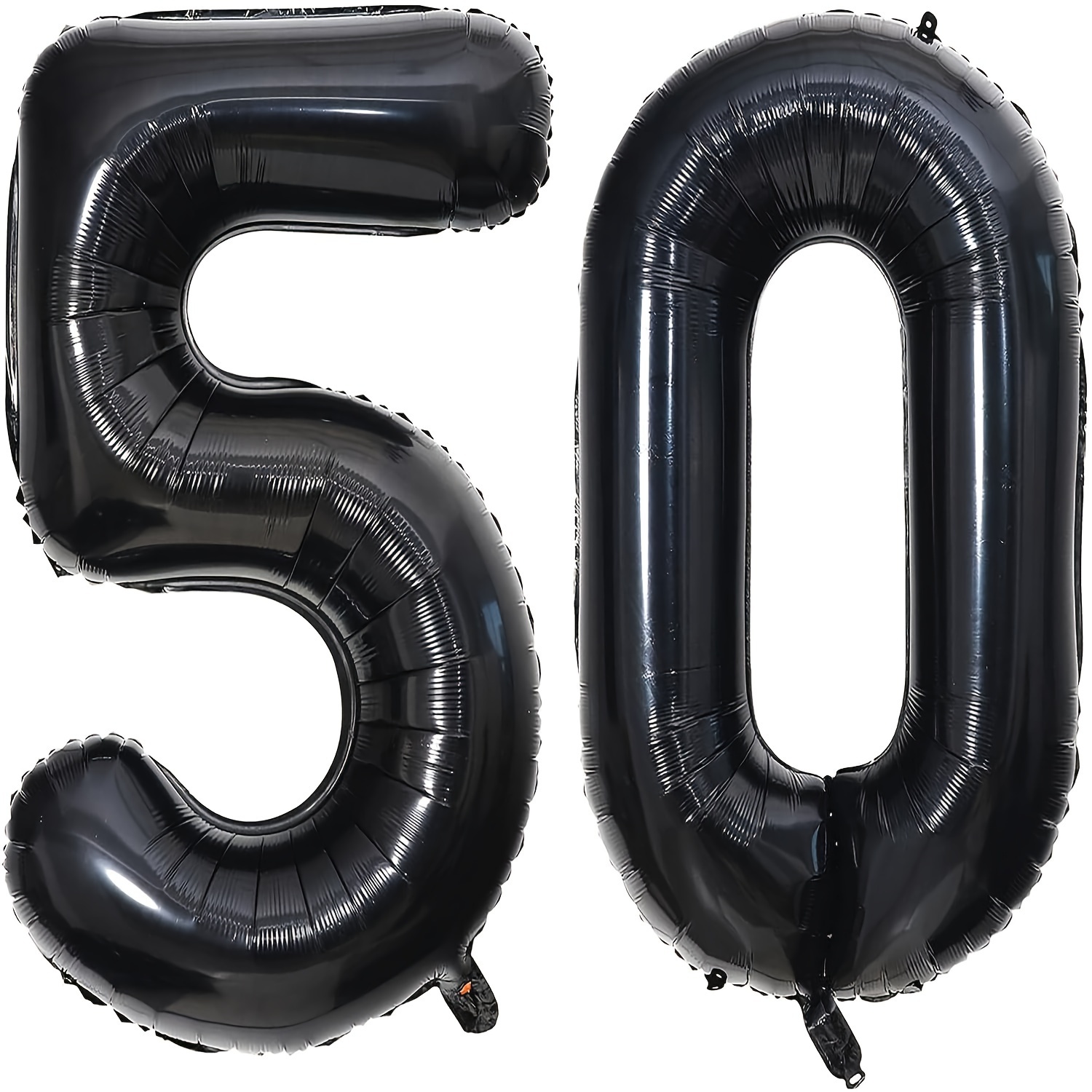 

40-inch Black Number 50 Balloons, Aluminum Foil Mylar Balloon, Black Birthday Mylar Balloon, 50th Birthday 50th Anniversary Party Decorations