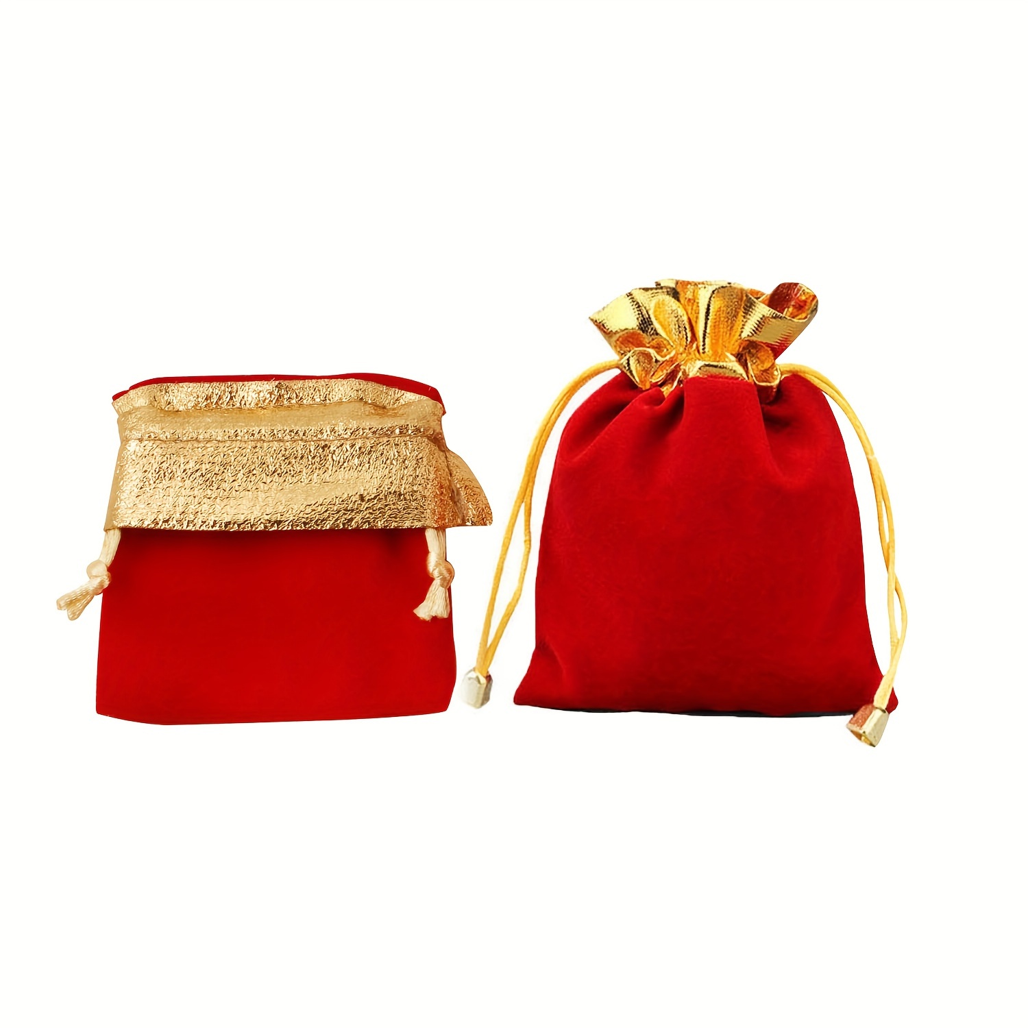 Red Jewelry Packaging Velvet Bags For Wedding - Temu