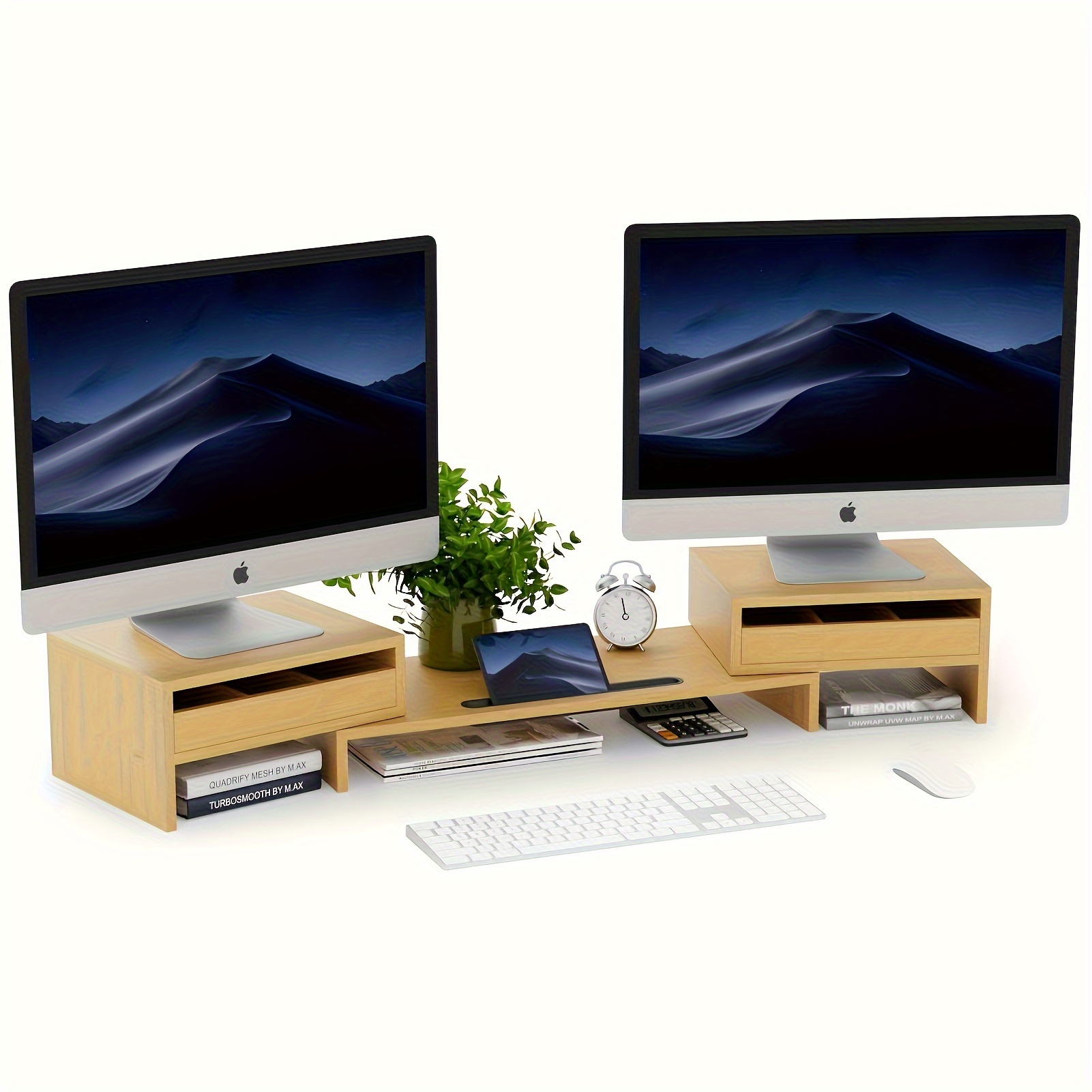 Soporte de elevación de madera para Monitor de ordenador, elevador  ajustable, plegable, Universal, organizador de escritorio para PC,  portátil, MacBook - AliExpress