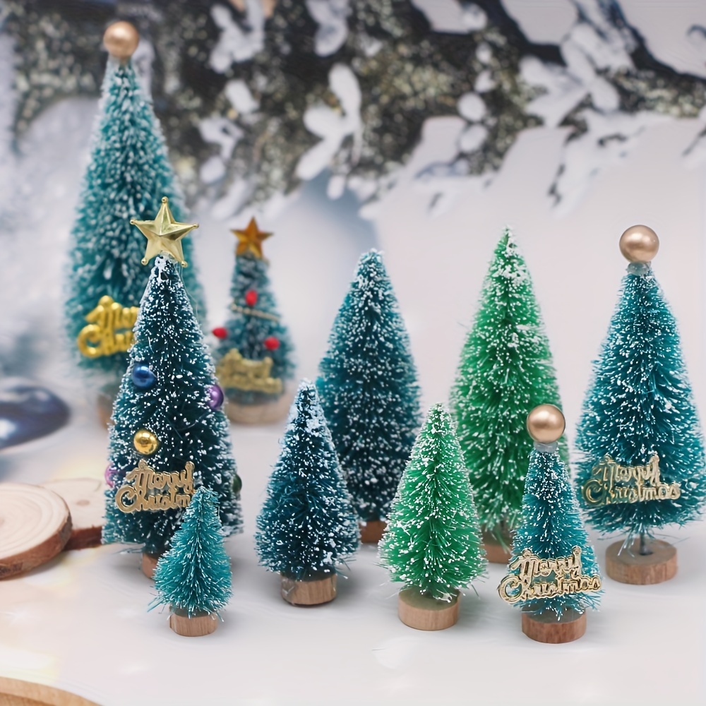 Miniature Christmas tree green mini dollhouse Christmas tree tiny dollhouse  christmas decor tiny Christmas decorations fairy house wholesale