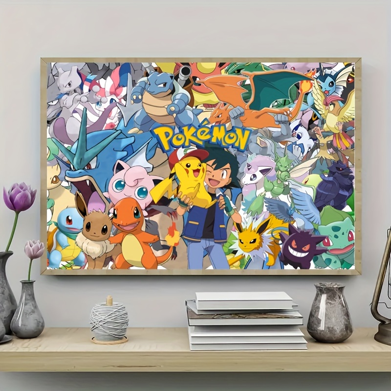 ADESIVI DA PARETE Pokemon Pikachu soggiorno decorazione casa arte