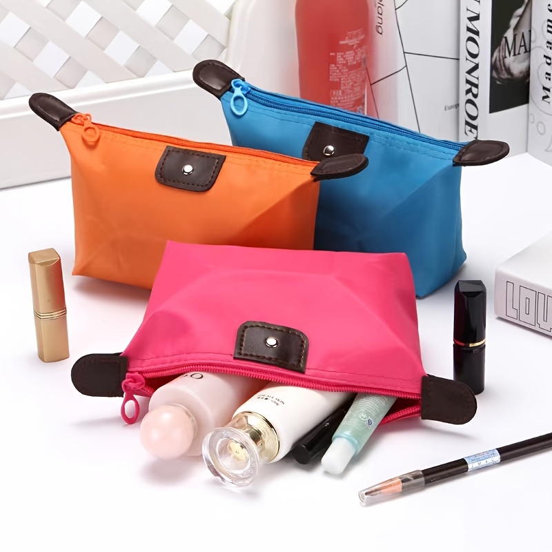 Portable Simple Cosmetic Bag Lightweight Versatile Zipper Pouch Travel Toiletry Wash Bag