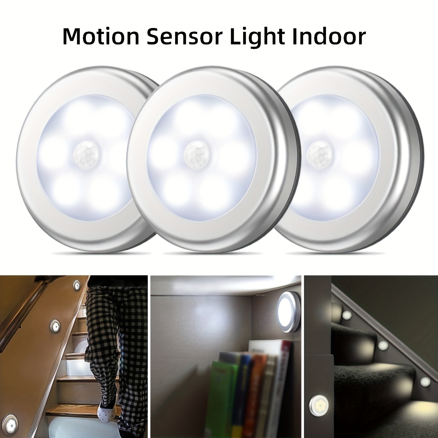 1 Pieza Luz Led Gabinete Sensor Movimiento Lámpara Led - Temu