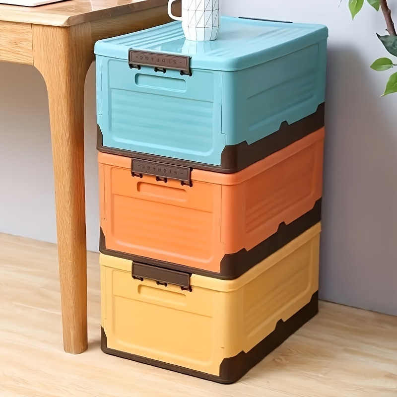 1pc Foldable Clothes Storage Box, Household Sundries Finishing Box, Fabric  Open Storage Bins For Toys Books Clothes, Pull-out Stackable Closet  Organizer
