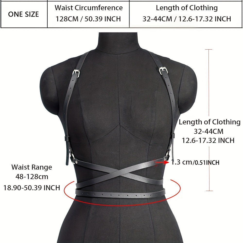 Black Chest Harness, Haigh Waist Harness