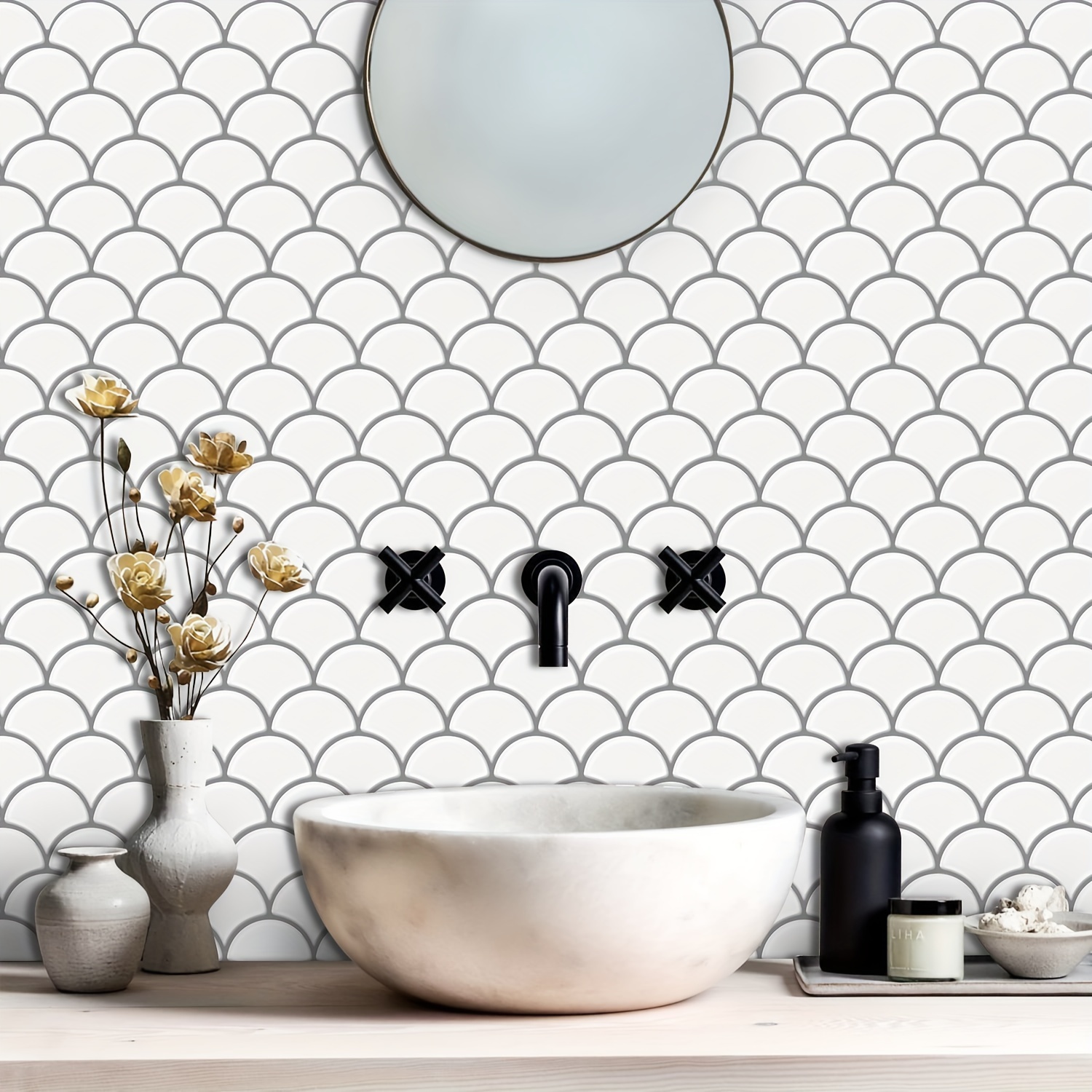 3d Fishtail Backsplash Tiles Kitchen Bathroom Vanities Rv - Temu Austria